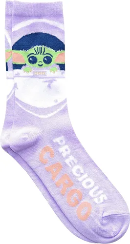 Vista 2 de STAR WARS Yoda Precious Cargo Crew - Calcetines para jóvenes 2 pares