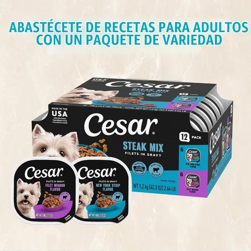 Vista 12 de Cesar Gourmet - Comida húmeda para perros, paquete de 12