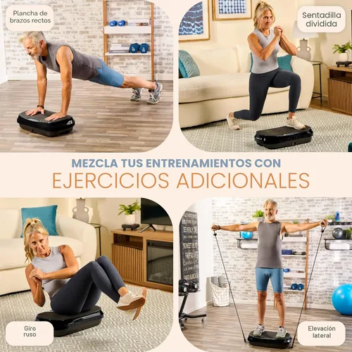 Vista 9 de Lifepro Waver Mini Vibration Plate Exercise Machine with Resistance Bands