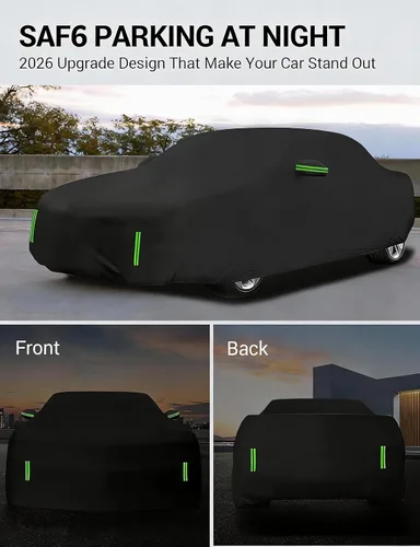Vista 6 de Proadsy - Funda para auto de 6 capas compatible con Nissan Altima 1998-2024 2025 2026, a prueba de viento, para todo tipo de clima, impermeable