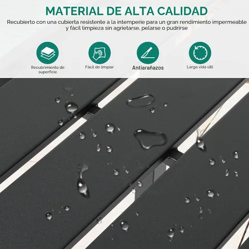 Vista 7 de YITAHOME Mesa de bar de 55 pulgadas para exteriores, mesa de contador estrecha rectangular, mesa de altura de bar ideal para balcón, patio, jardín