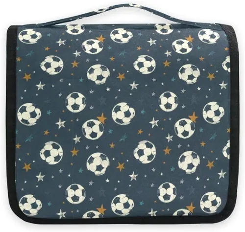 Vista 2 de Neceser colgante de viaje -326 - Kit de fútbol para maquillaje, organizador de cosméticos para hombres y mujeres