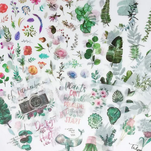 Vista 8 de allydrew Washi - Juego de calcomanías para álbumes de recortes, manualidades para papelería, diario, fabricación de tarjetas, (9 hojas), conejos