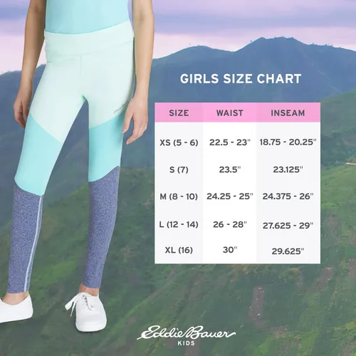 Vista 6 de Eddie Bauer Girls' Leggings - Performance Stretch Activewear Yoga Pants for Girls (5-16)