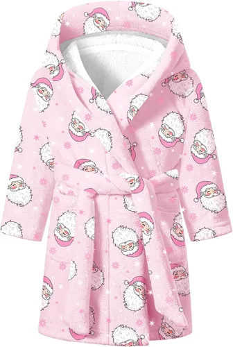 Vista 21 de Batas con Capucha de Forro Polar para Niñas, Bata de Baño Suave Premium Mullida para Niños para Regalos, 2-12 Años Lavanda