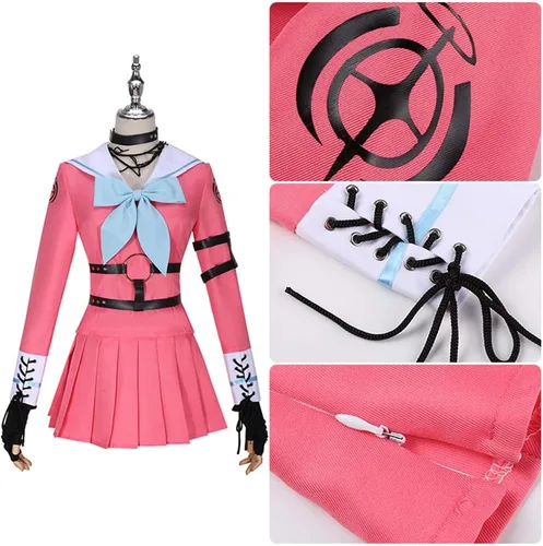 Vista 3 de Cos-Love Disfraz de anime Miu Iruma para cosplay, traje de uniforme de escuela secundaria para mujer