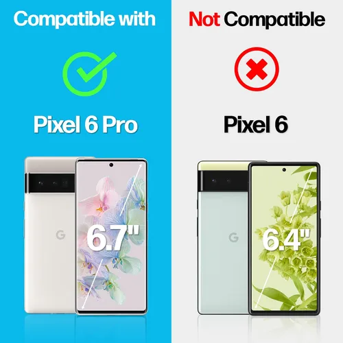 Vista 3 de Power Theory Protector de pantalla para Google Pixel 6 PRO [2 unidades] [no de vidrio] compatible con fundas, cubierta completa, película flexible