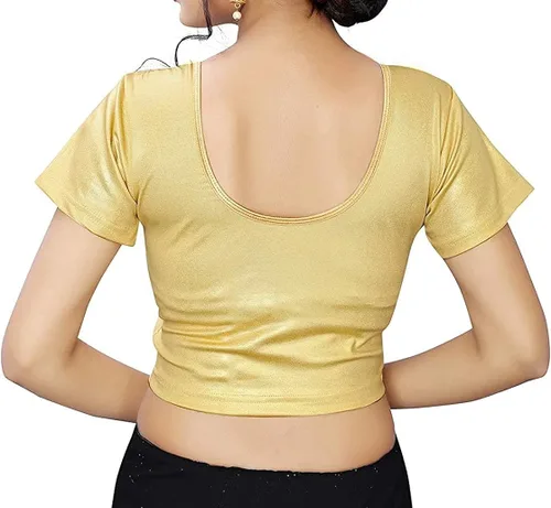 Vista 2 de Indian Hawker Blusa de algodón y licra para mujer con medias mangas