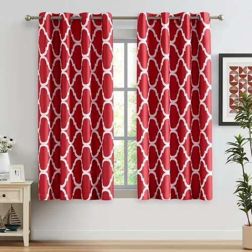 Vista 43 de Melodieux - Cortinas de bolsillo de moda marroquí para cocina, cafetería o baño, pequeñas ventanas