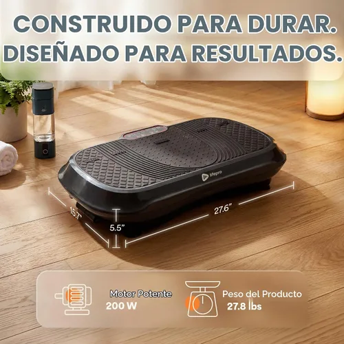 Vista 7 de Lifepro Máquina de ejercicios con placa de vibración Waver con 99 Negro