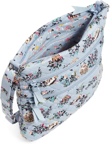 Vista 3 de Vera Bradley Bolso bandolera de algodón con triple cremallera para mujer