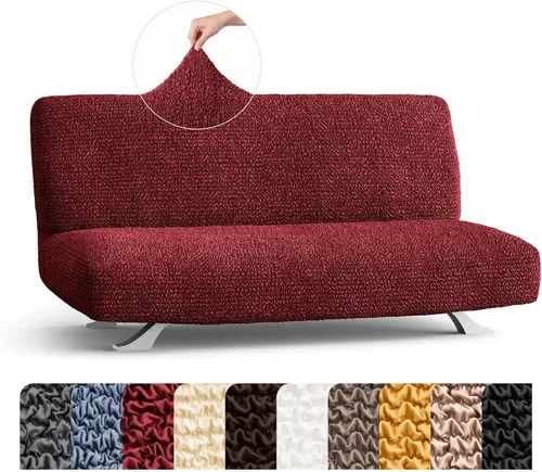 Vista 10 de PAULATO BY GA.I.CO. Funda elástica para sofá de futón de 1 pieza, funda bielástica para sofá cama sin brazos, protector de muebles, lavable a