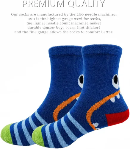 Vista 4 de Calcetines deportivos para niños, diseño de dinosaurios, 10 pares