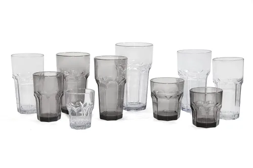 Vista 7 de Carlisle FoodService Products - Vaso alto Louis para restaurantes, catering, cocinas, de plástico, 22 onzas, transparente