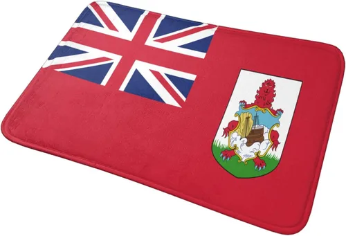 Vista 9 de Tapete de baño con diseño de bandera de Bermudas, antideslizante, de 16 x 24 pulgadas, para puerta de cocina