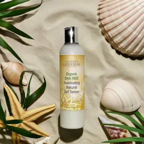 Vista 6 de Glimmer Goddess Autobronceador orgánico sin DHA - Loción bronceadora sin sol (oscuro), 8 onzas