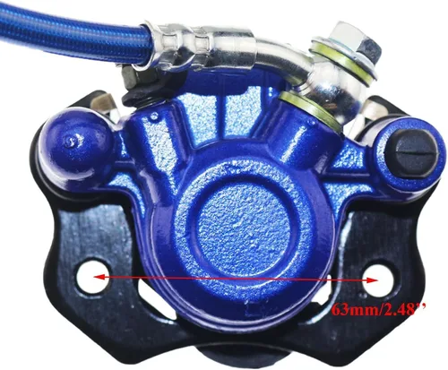 Vista 2 de PRO BAT Kit de pinza de cilindro maestro de montaje de freno hidráulico trasero con pastilla de freno extra para cuatrimoto Baja para go kart, Azul