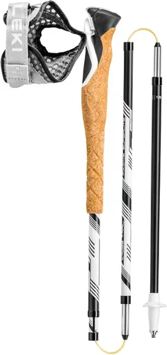 Vista 4 de LEKI Cross Trail FX.One Superlite - Bastones de senderismo ligeros de carbono plegables para senderismo y correr por senderos