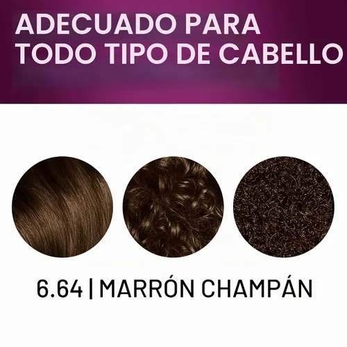 Vista 8 de Schwarzkopf Keratin Color® 6.64 - Tinte permanente para el cabello marrón champán (paquete de 2)