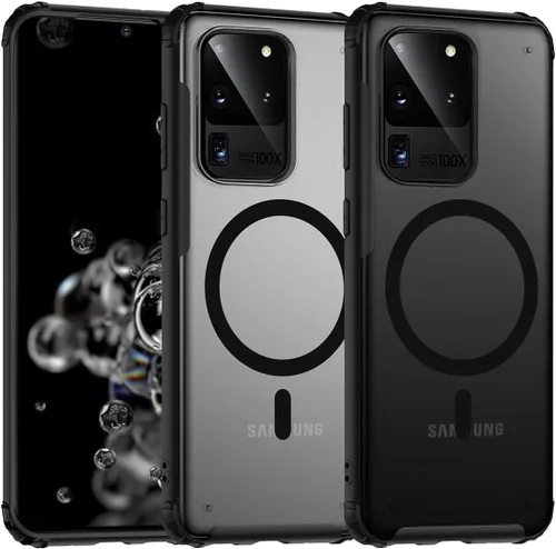 Vista 26 de TIANNIUKE Funda magnética para Samsung Galaxy Note 10 Plus, translúcida mate antihuellas, compatible con MagSafe, ajuste delgado, a prueba de Negro