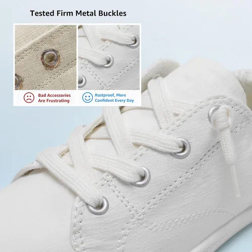 Vista 4 de STQ - Tenis sin cordones para mujer cómodos zapatos casuales de lona