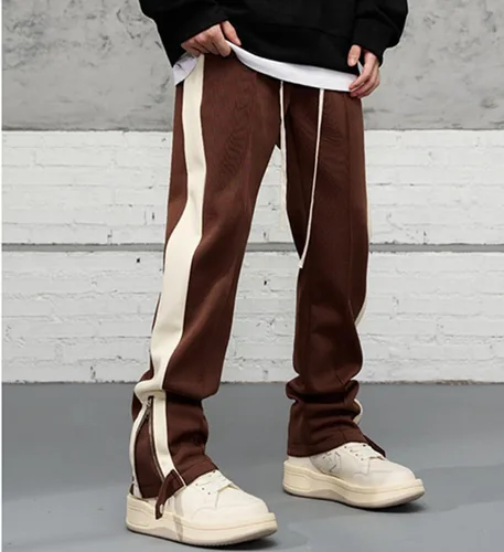 Vista 34 de Pantalones deportivos de gamuza sintética para mujer, pantalones de baile acampanados para hombre