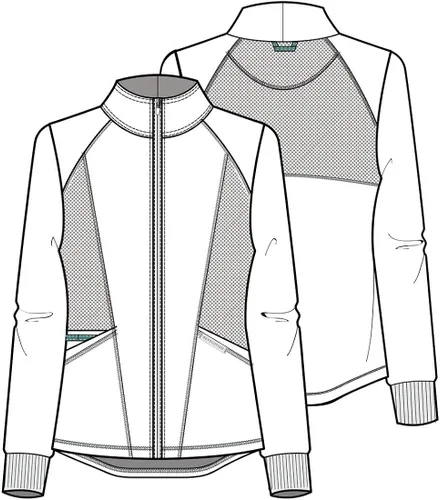 Vista 7 de Cherokee WW301 - Chaqueta de ropa quirúrgica para mujer, con cremallera frontal, alta y baja
