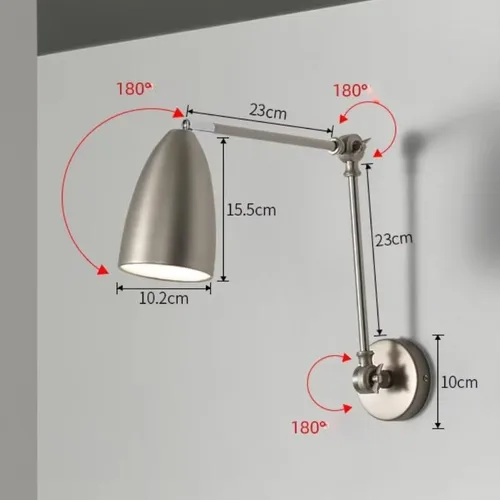 Vista 2 de Apliques de pared modernos, lámparas LED para interior, luminarias ajustables para decoración del hogar, luz nocturna para dormitorio, lámparas