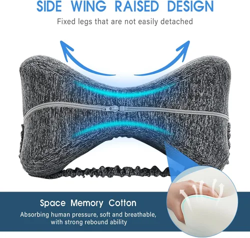Vista 3 de Almohada de rodilla de espuma viscoelástica para personas que duermen de lado, cojín ortopédico de alineación de piernas y caderas, almohada