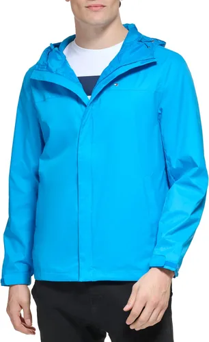 Vista 22 de Tommy Hilfiger Chaqueta impermeable con capucha, transpirable, ligera, para hombre