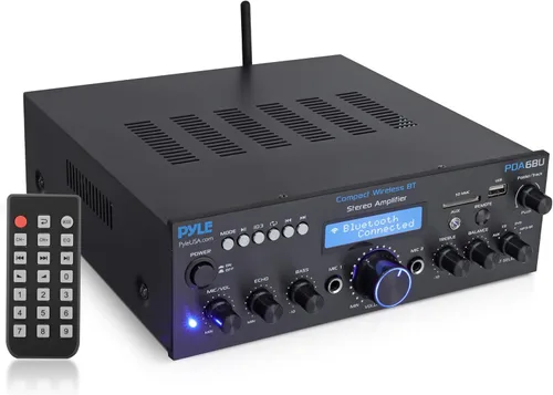 Vista 8 de Amplificador estéreo inalámbrico Bluetooth para el hogar, amplificador de potencia multicanal de 200 W, sistema receptor de audio para el hogar