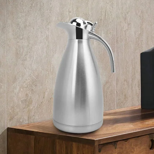 Vista 4 de Jarra de café térmica de 2 litros,Botella térmica al vacío, botella de café de agua de acero inoxidable con aislamiento al vacío, jarra térmica