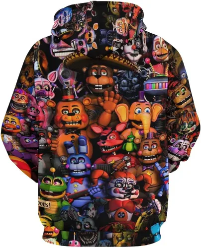 Vista 2 de Rmvhasq Sudadera con capucha para niños, de manga larga, para jóvenes, niñas, 3D, unisex, ropa