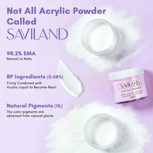 Vista 3 de Kit de uñas acrílicas SAVILAND con taladro: juego profesional de polvo acrílico de 0.5Oz transparente/blanco/rosa y líquido de 50ml con taladro