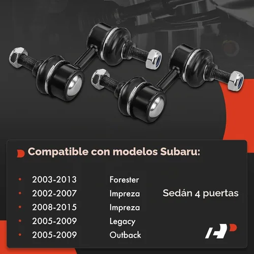 Vista 2 de A-Premium - Barra estabilizadora de enlace de barra estabilizadora delantera, conducción suave Compatible with Subaru Outback 05-09, Forester