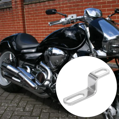 Vista 2 de Motoforti 20mm 30mm 0.8" 1.18" Soporte de tubo de escape de motocicleta en forma de Z, abrazadera de montaje de silenciador, acero inoxidable tono
