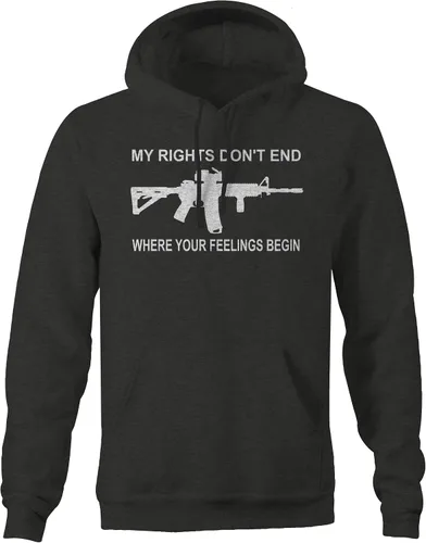 Vista 2 de Lifestyle Graphix Derechos No Terminar Sensación Comience NRA Gun AR15 2nd Sudaderas para Hombre