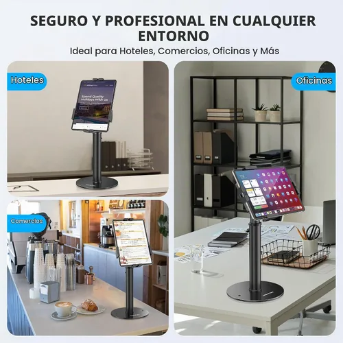 Vista 4 de AboveTEK POS - Soporte de quiosco para tableta, soporte universal de bloqueo para tabletas de 7.9 a 11 pulgadas, soporte de seguridad antirrobo