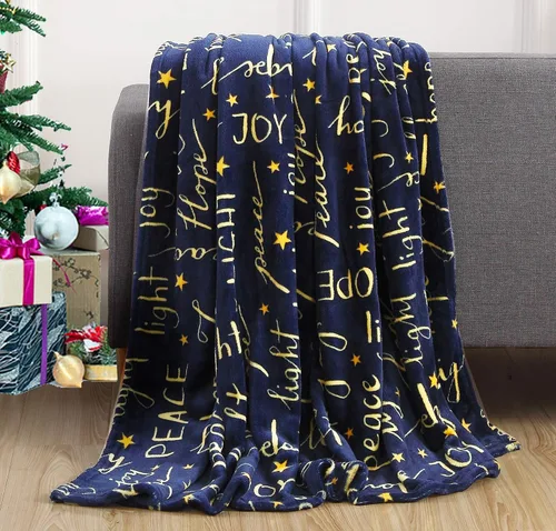 Vista 24 de Elegant Comfort - Manta de vellón muy suave y aterciopelada, con estampado navideño, a cuadros escoceses, de 50 x 60 pulgadas (búfalo negro)