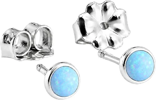 Vista 22 de Aretes pequeños de plata de ley para cartílago, tragus, hélix, múltiples piercings hipoalergénicos, piedra natal para mujer, juego de bisel