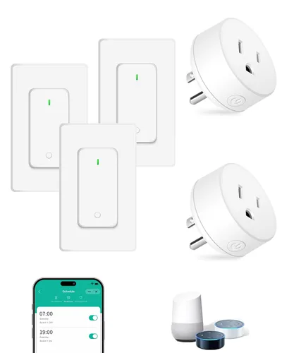 Vista 112 de NineLeaf - Enchufe de salida de control remoto, interruptor de luz de encendido y apagado inalámbrico desmontable 500FT Light Plug Decorator
