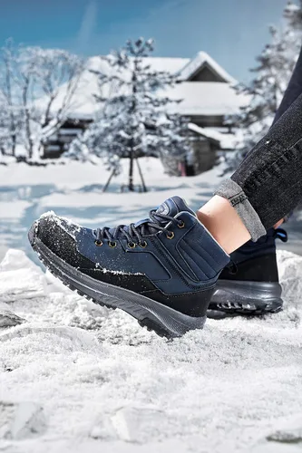 Vista 7 de UPSOLO Botas de trabajo de nieve cálidas de invierno para hombre