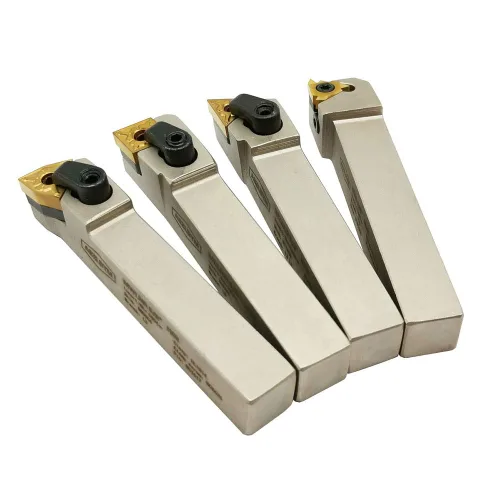 Vista 7 de Torno CNC de 5/8 pulgadas portaherramientas de torneado indexable con niquelado, juego de brocas de torno de metal resistente CNC con insertos