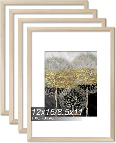 Vista 150 de Fxojyvo Marco de Fotos de 4x6, Muestra Foto de 3.5x5 con Paspartú o 4 x 6 Sin Paspartú, Liviano y de Alta Transparencia Marco de 4 por 6 para Pared