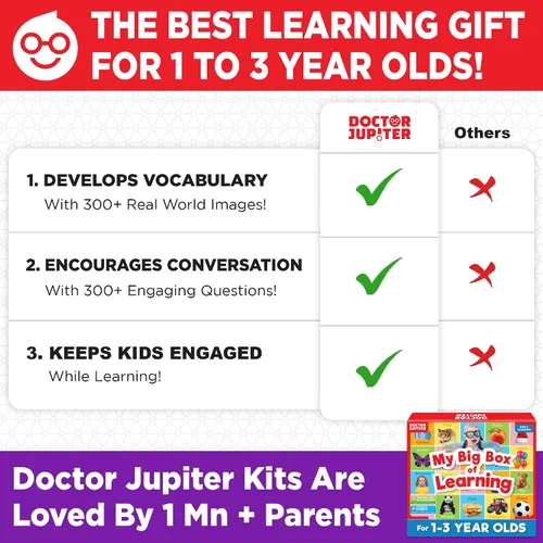 Vista 6 de Doctor Jupiter Mi gran caja de aprendizaje Juguetes para niños pequeños de 1-2-3 años Actividades educativas y de aprendizaje para niños y niñas