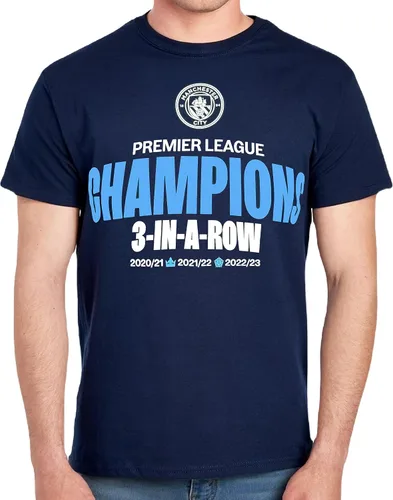 Vista 2 de Camiseta Manchester City para hombre, camiseta de manga corta con licencia M. City Champions