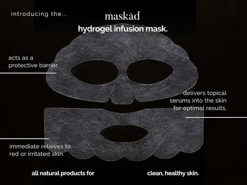 Vista 4 de MASKĀD® Máscara facial de hidrogel – Antienvejecimiento, entrega + renueva, máscara facial de infusión – Mascarilla reafirmante, suavizante