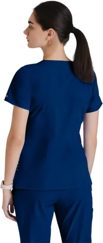 Vista 2 de Barco ONE - Top de 5 bolsillos con cuello en V para mujer, elástico en 4 direcciones