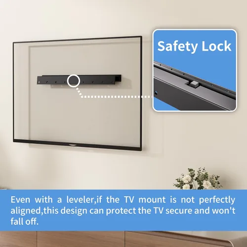Vista 5 de Soporte de pared para TV sin taladro, soporte de TV sin pernos