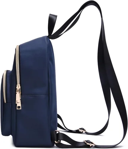 Vista 5 de Mochila chica para mujer, de nailon, impermeable, para la universidad, de moda, para uso diario